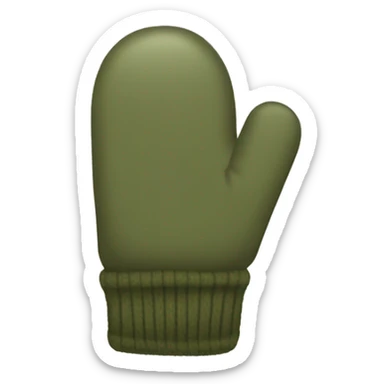 Khaki green mittens sticker