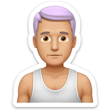 fat middle aged white man in wifebeater sticker