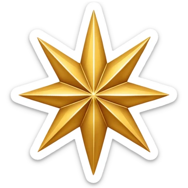 eight-pointed star sticker