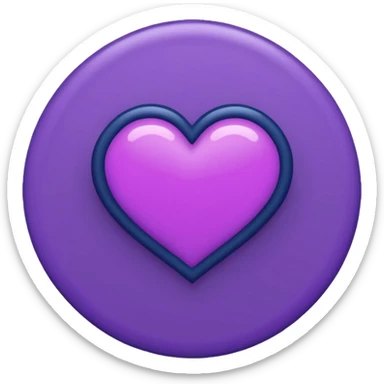 heart pules tech with the pules symbol in the middle, make the hart dark purple. navy blue outline, button sticker