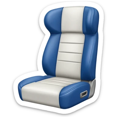 Generate an Airbnb category syle icon of a broken football seat, it should be a white icon and simplified sticker
