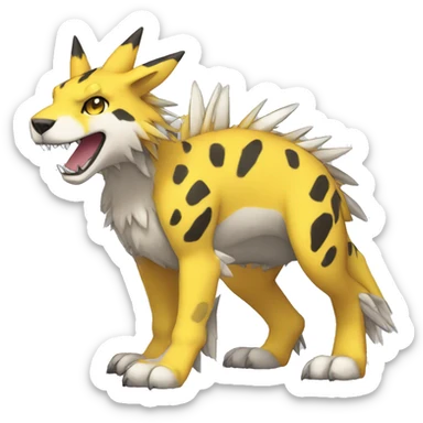 cute cool edgy Digimon-Fakemon-animal with markings full body sticker