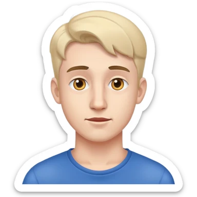 young man hearing impairment sticker