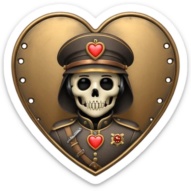 Death Korps Of Krieg Heart Steampunk Clone Army style love heart sticker