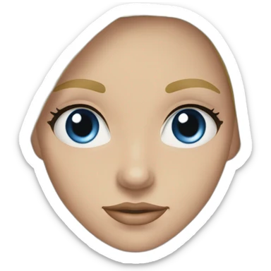 Fille blonde lisse yeux bleus sticker