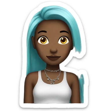 Girl with piercings  sticker