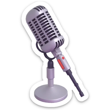 old microphone sticker