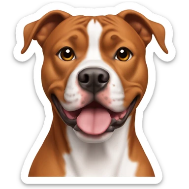 Red American Staffordshire Terrier sticker