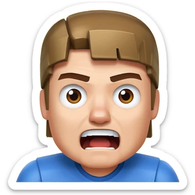 Steve from Minecraft shouts "сосали!?" sticker