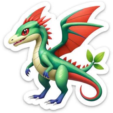 Meloetta-Garchomp-Flygon-Pokémon-Fakémon-fusion-hybrid-creature sticker