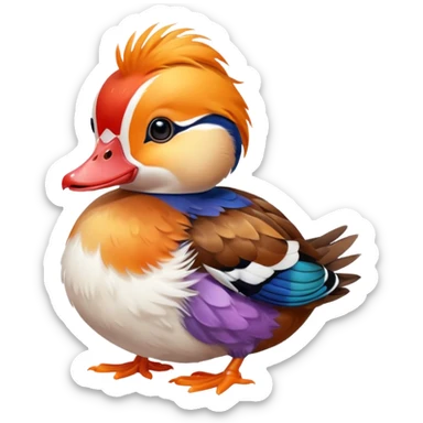 baby Mandarin duck sticker