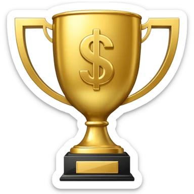 money trophy with 10B on it elite  sticker