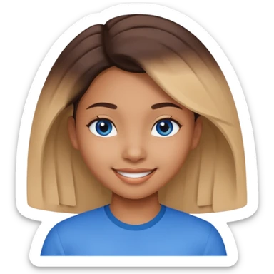 Can you make a blasian horl with light brown skin and have two different eye color  one blue and the other eye color brown please let me also see the half of her body sticker