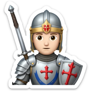 crusader knight sticker