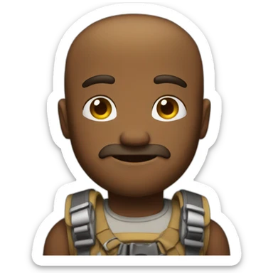 strong man ready for an adventure sticker