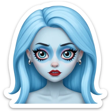 Ghoulia yelps monster high, pale blue skin sticker