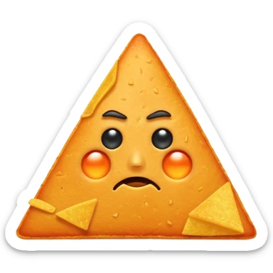 A doritos with sad face sticker