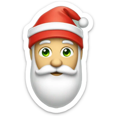 electrician dressed as santa claus with a green hat sticker