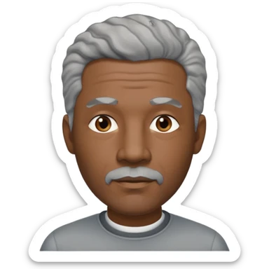 An avatar of a cool debinaire black man in his early sixties with shorter wavy gray hair, short sideburns and a short trimmed goatee. sticker