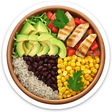 Burrito Bowl meal prep sticker