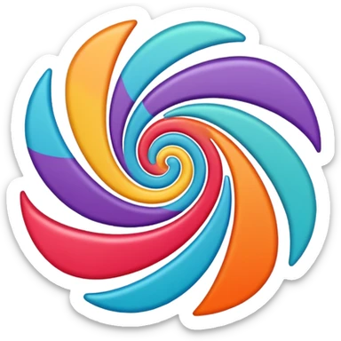 Retro style multiverse sticker