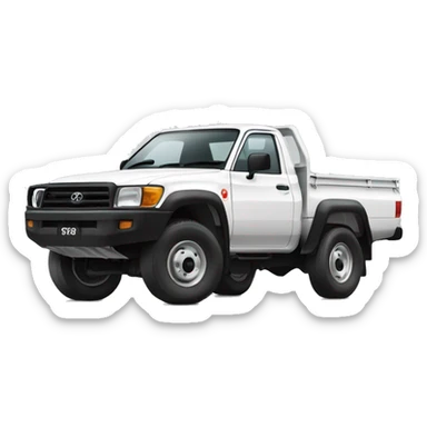 Toyota 79 series Ute with bullbar sticker