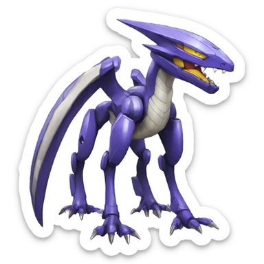  Cool Edgy Godly Futuristic Digimon-Fakemon-Genesect-Reptile full body sticker