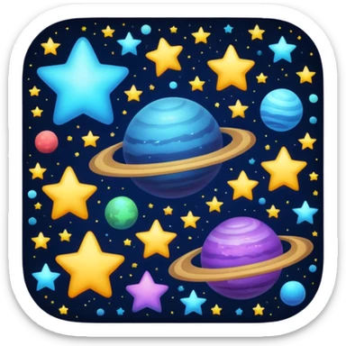 stars and galaxies sticker