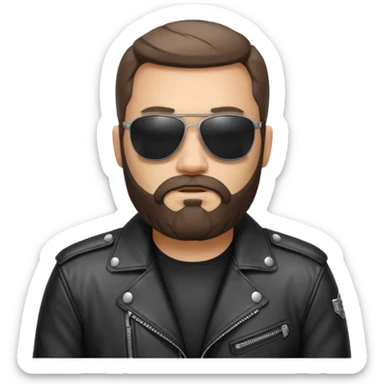 biker gang with sunglass guy bearded sticker