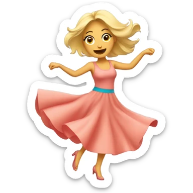 Rubia bailando  sticker