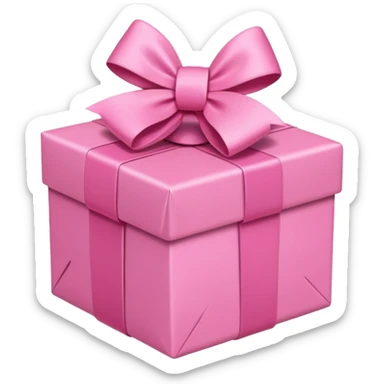 Pink present emoji smaller  sticker