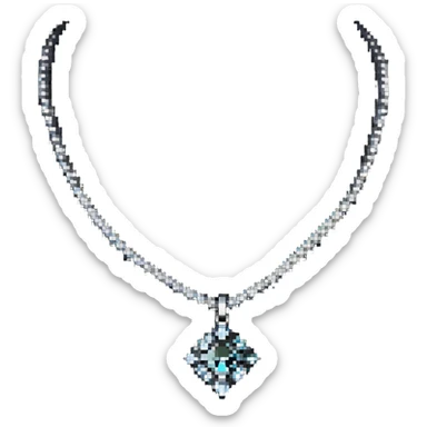 Diamond necklace with Imogen pendant sticker