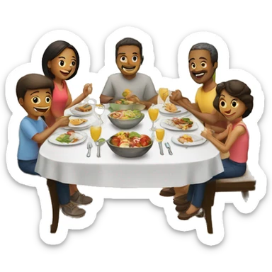 dinner for whole family  sticker