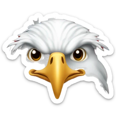 Patriotic American Bald Eagle sticker