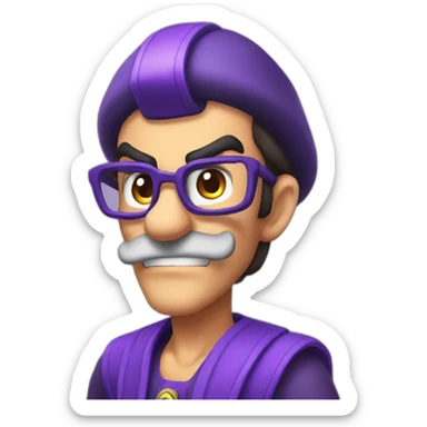 Waluigi sticker