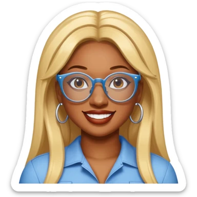 Megan Thee Stallion wear glasses sticker