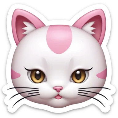  hello Kitty hello kitty SANRIO cat, with long eyelashes with a eyelashes spoolie  sticker
