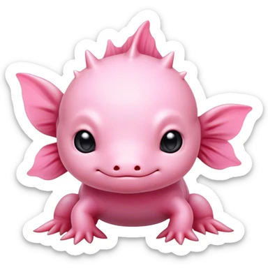 Сute baby axolotl sticker