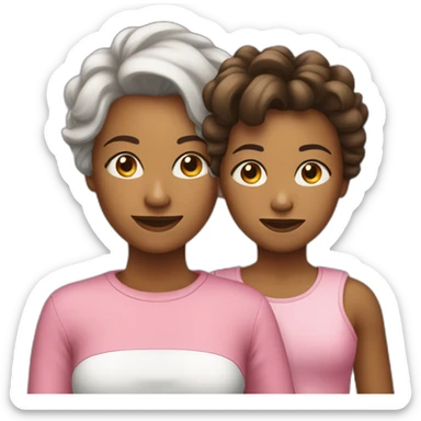 Mother is 43 Years Old and Teanage Girl is 13 Years Old sticker