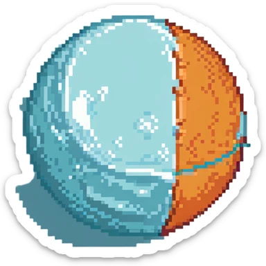 icy blue Uranus planet sticker