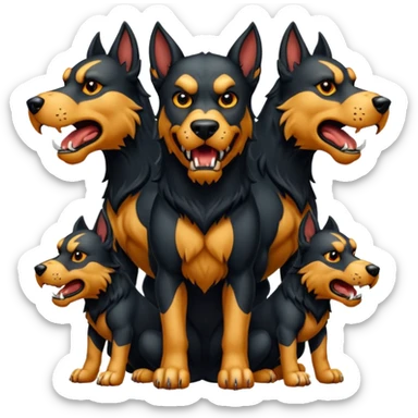 The three headed hound, cerberus sticker