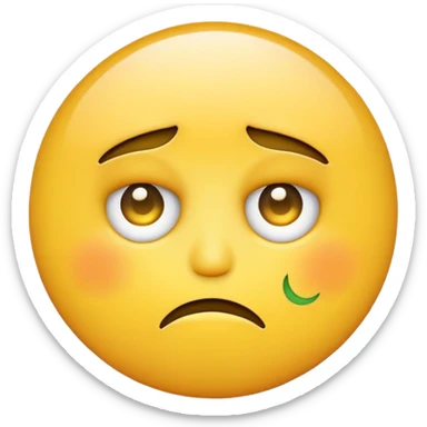 yellow circle emoji face with a frown and dollar sign eyes  sticker