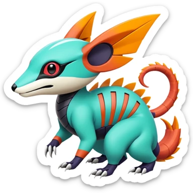  exotic tropical cyber-Sleuth-Loyd-Garmaddon-Litten-Linoone-Noibat-Fakémon-Pokémon-Vernid-creature sticker