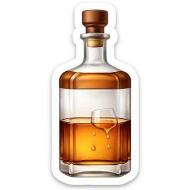 A bottle of whiskey sticker