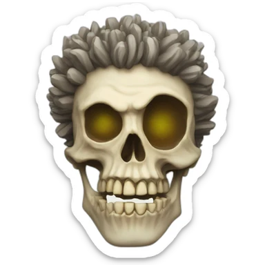 Soolking brook ;affro cut ;guitar;crown ;skeletal face sticker