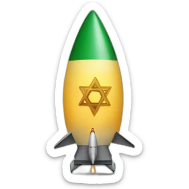 Star of David missiles on Gaza sticker