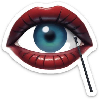Golfing in Harley Quinn style, oil paint, mysterious eyes, intricate lips, masterpiece portrait, odd perspective, beautiful, desirable, logical sticker