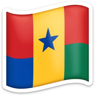 Kabylie flag emoji with blue, yellow, green tricolor and a prominent red ⵣ (Yaz) symbol in the center, simplified for emoji clarity sticker