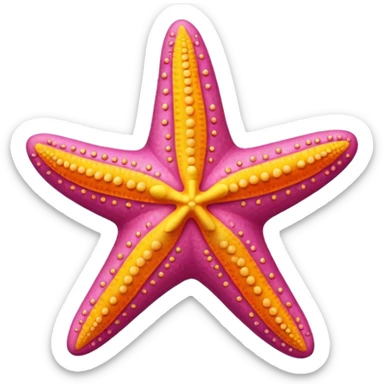 Pink orange and yellow starfish sticker