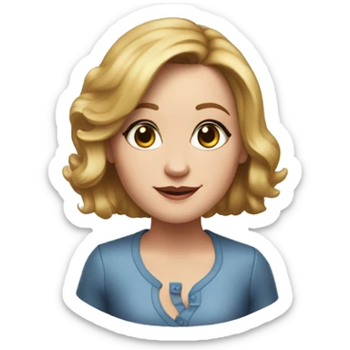 Claire Dunphy from Modern Family, portrait sticker